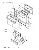 Oven door and storage