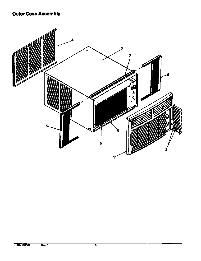 Outer case assembly