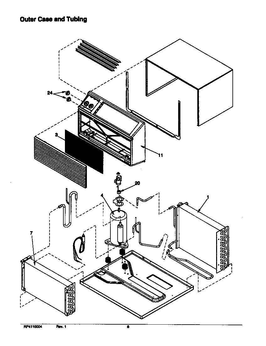Outer case and tubing