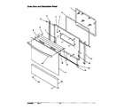 Amana ARR6102W-P1143499NW oven door and decorative panel diagram