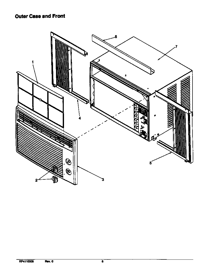 Outer case and front