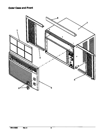 Outer case and front
