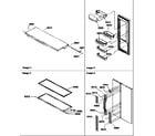 Amana 58637-P1317501WL refrigerator door & door trim and handles diagram