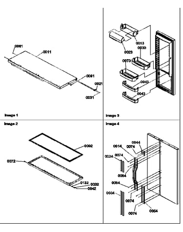 Refrigerator door & door trim and handles