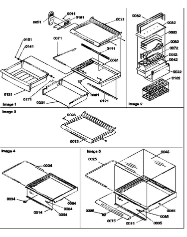 Deli, shelves, crisper assemblies and accessories