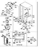 Drain systems, rollers, and evaporator assy