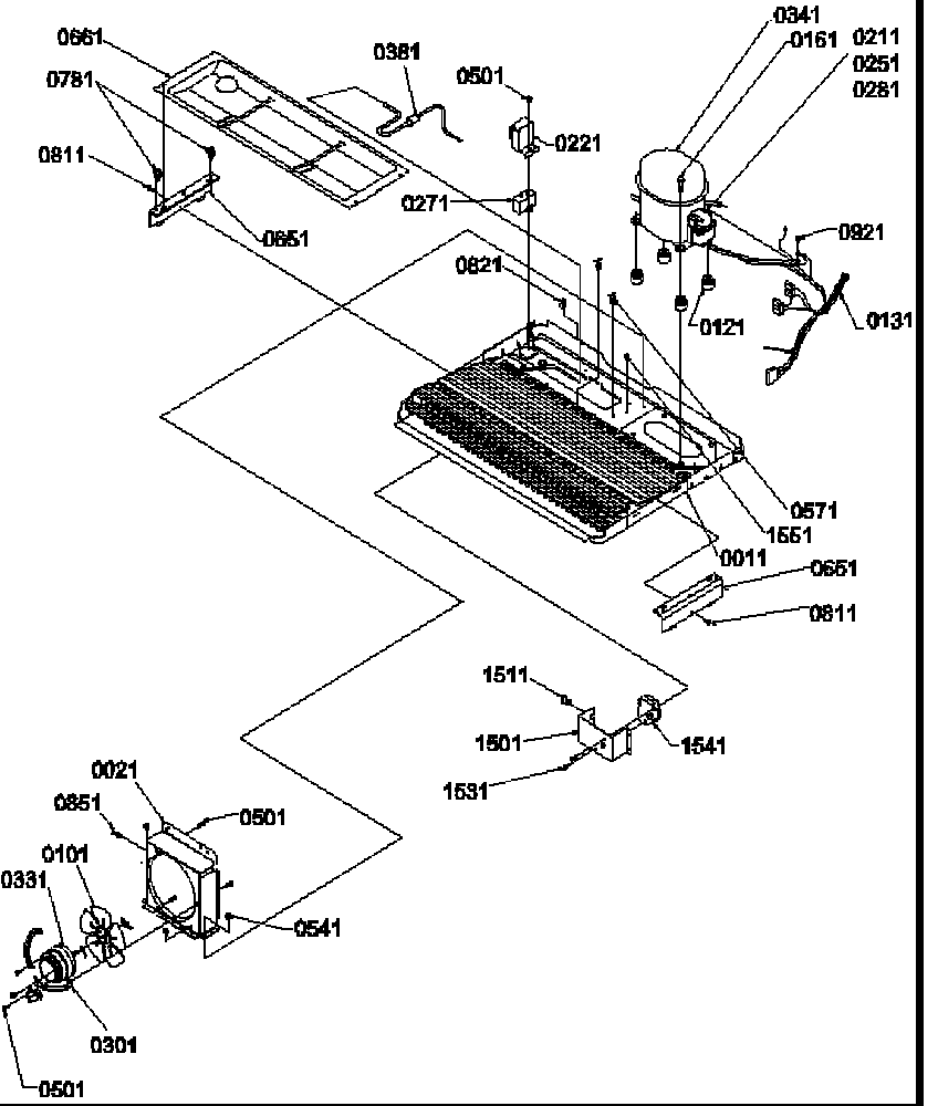 Machine compartment & muffler assy