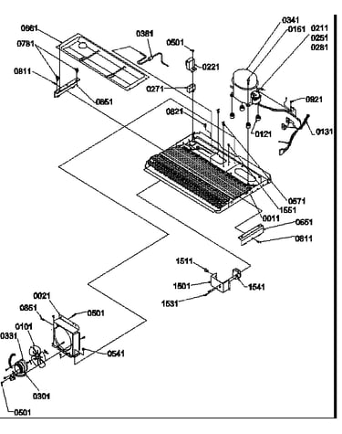 Machine compartment & muffler assy