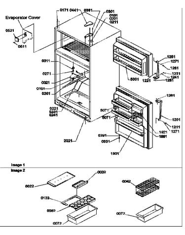 Door, hinges and accessories
