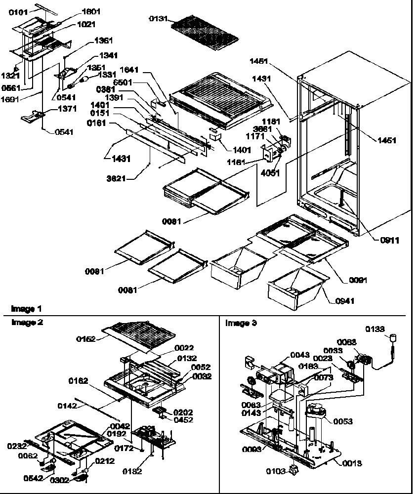 INTERIOR CABINET AND DRAIN BLOCK ASSEMBLY