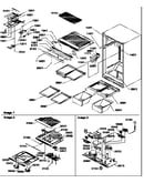 Interior cabinet and drain block assembly