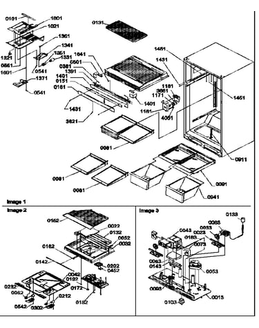 Interior cabinet and drain block assembly