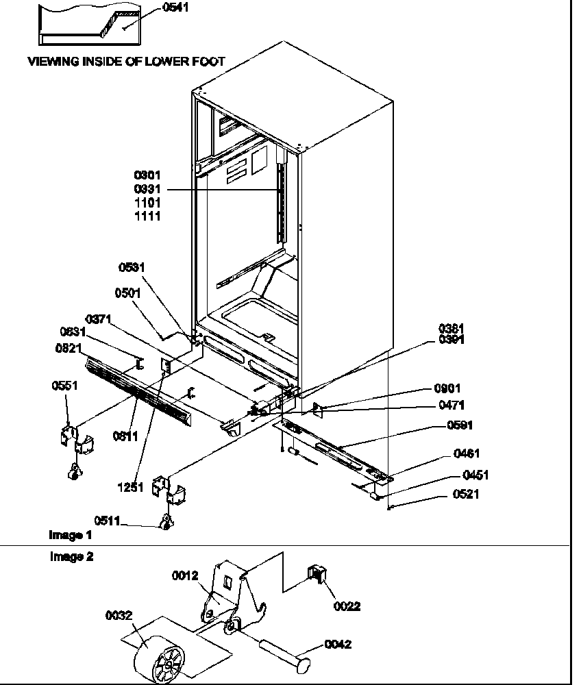 LADDERS, LOWER CABINET AND ROLLERS