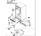 Amana TX21VL-P1301804WL ladders, lower cabinet and rollers diagram