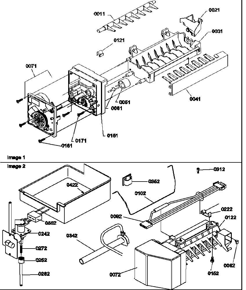 ICE MAKER ASSEMBLY AND PARTS