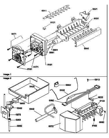Ice maker assembly and parts