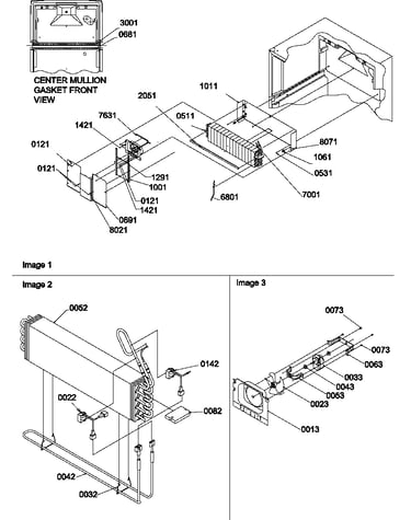 Evaporator and fan motor assemblies