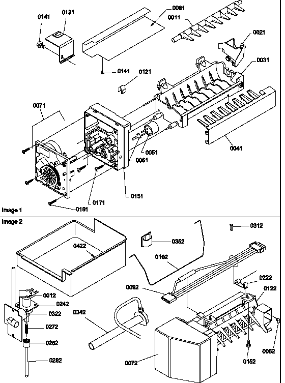 Ice maker assembly and parts