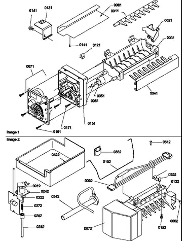 Ice maker assembly and parts
