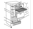 Amana AUF170KW-P1317706W cabinet assembly diagram