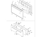 Amana ARO3100L-P1143334NL oven door and broiler door diagram