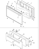 Oven door and broiler door