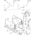 Amana PTC124A00GB/P1225417R compressor & tubing diagram
