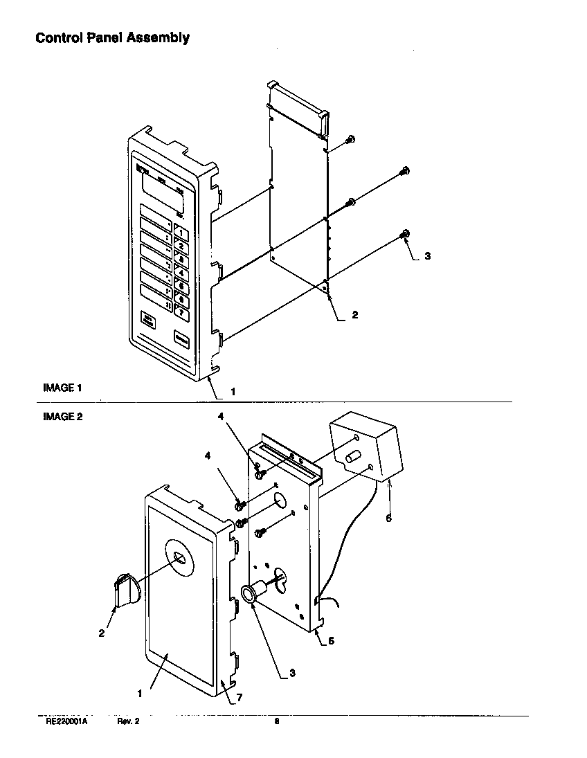 Control panel assembly