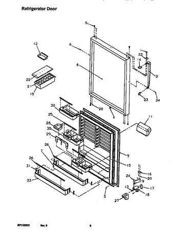 Refrigerator door