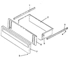 Amana AGDS901E/P1131817NE storage drawer assembly diagram