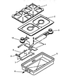 Module-top burner assembly-cc25/white,and cc27/black