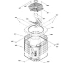 Amana RHA18B2A/P1221501C outer cabinet/fan diagram