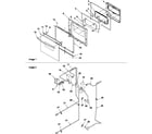 Amana AGOD2750E/P1132527NE oven door and gas supply diagram