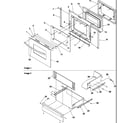 Amana ARRS6550WW/P1130666NWW oven door and storage drawer diagram