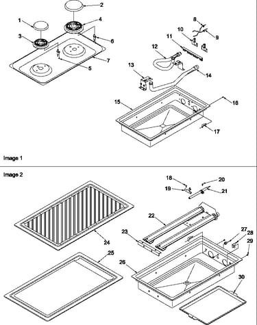 Burner, grille assy and acs200 griddle