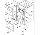 Amana GUCA090AX40/P1227504F cabinet assembly and blower mounting diagram