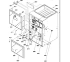 Amana GCCA090AX50/P1219505F cabinet assembly and blower mounting diagram