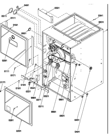 Cabinet assembly and blower mounting