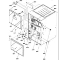 Amana GUCA090AX40/P1219304F cabinet assembly and blower mounting diagram