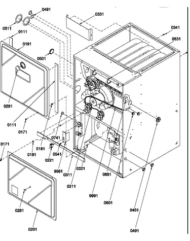 Cabinet assembly and blower mounting
