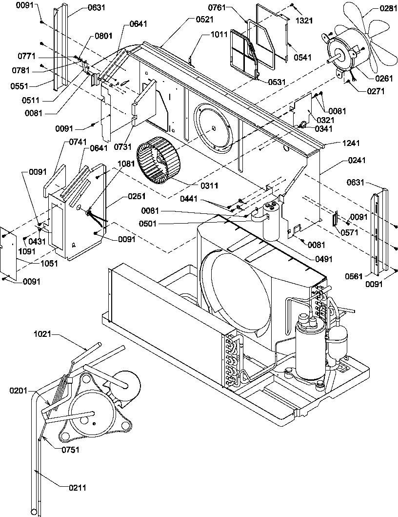 Chassis/compressor tubing