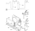Amana PTH123A50MA/P1223549R compressor/tubing diagram