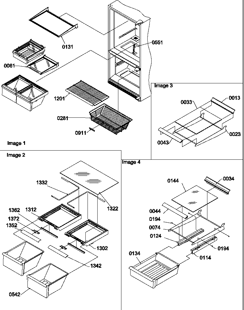 Shelving assemblies
