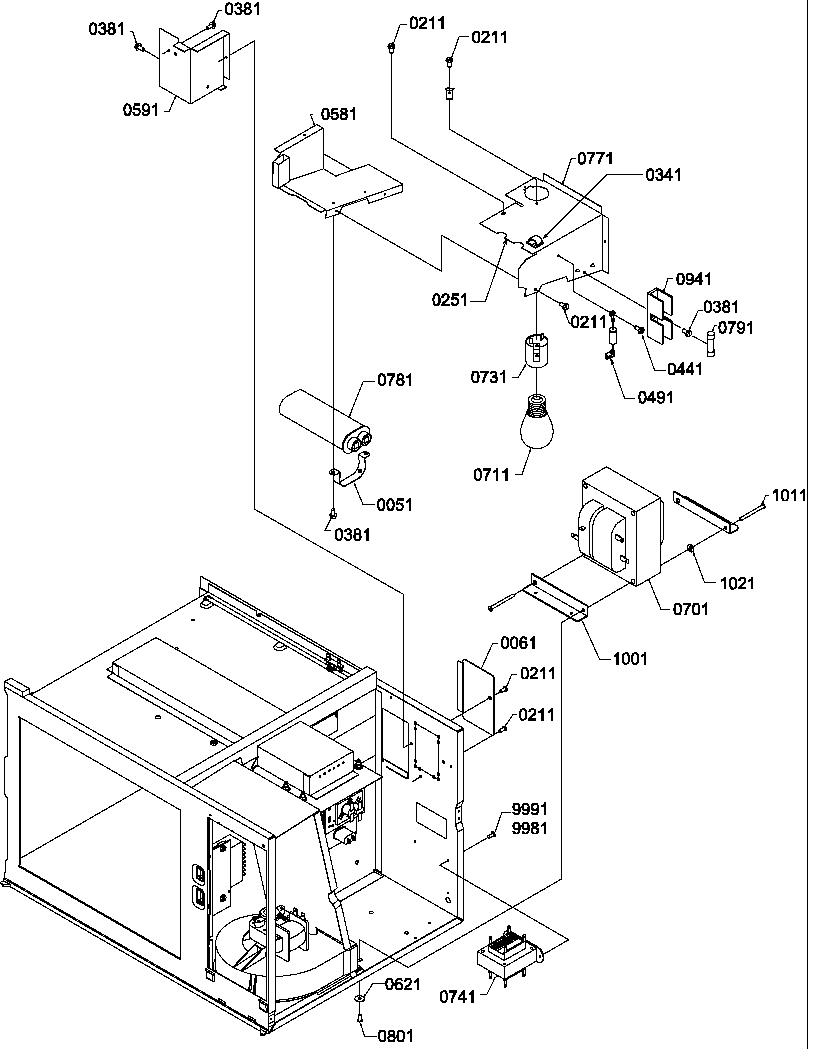 Transformer/light assy