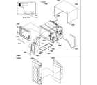 Amana RFS9MPLW-P1300202M outer cabinet/door/control panel/timer assy diagram