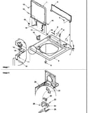 Cabinet top, loading door, and door switch