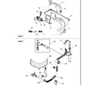 Speed Queen LWS04AW-PLWS04AW mixing valve and hose(inlet, filler, and drain) diagram
