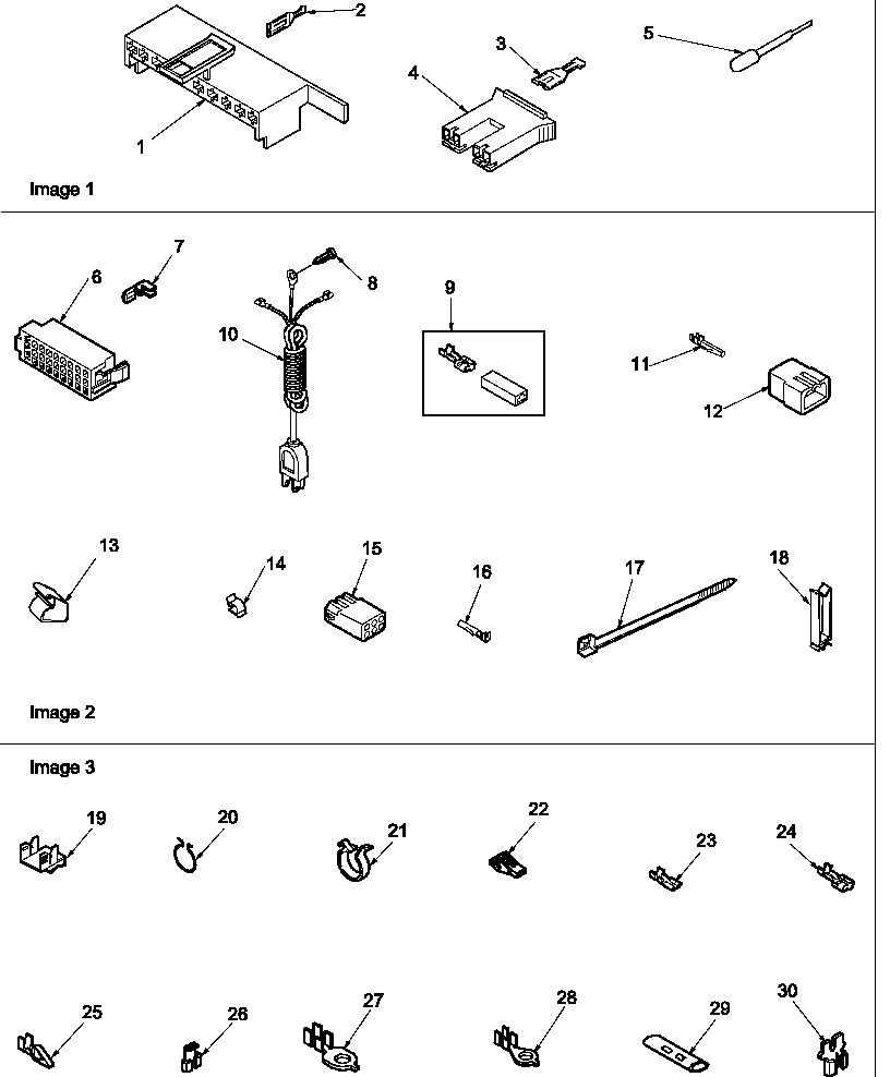 Connection blocks, extractor tool, and terminals