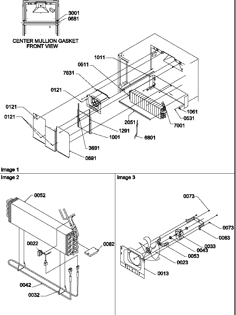 Evaporator and fan motor assemblies