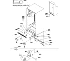 Amana TC18VL-P1315704WL ladders, lower cabinet and rollers diagram
